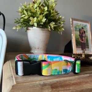 lilly pulitzer dog collar!!! handmade!!